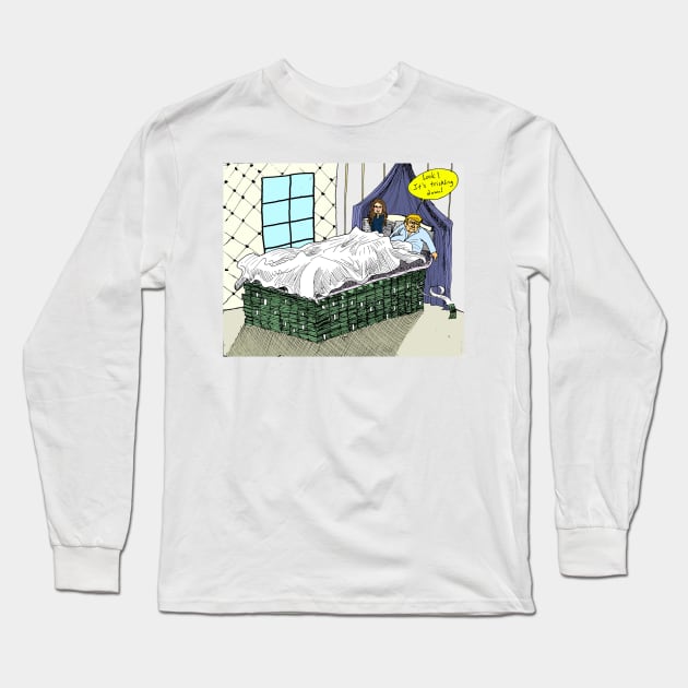 Trickle Down Long Sleeve T-Shirt by Felipe.Makes.Cartoons